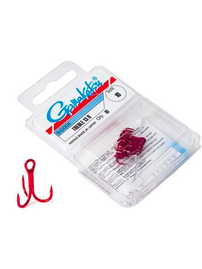 Крючки-тройники Gamakatsu 13R TREBLE HOOKS RED размер 10 (упк.10шт.)