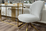 Стул Garda Decor обеденный поворотный букле белый 66*51*91 см