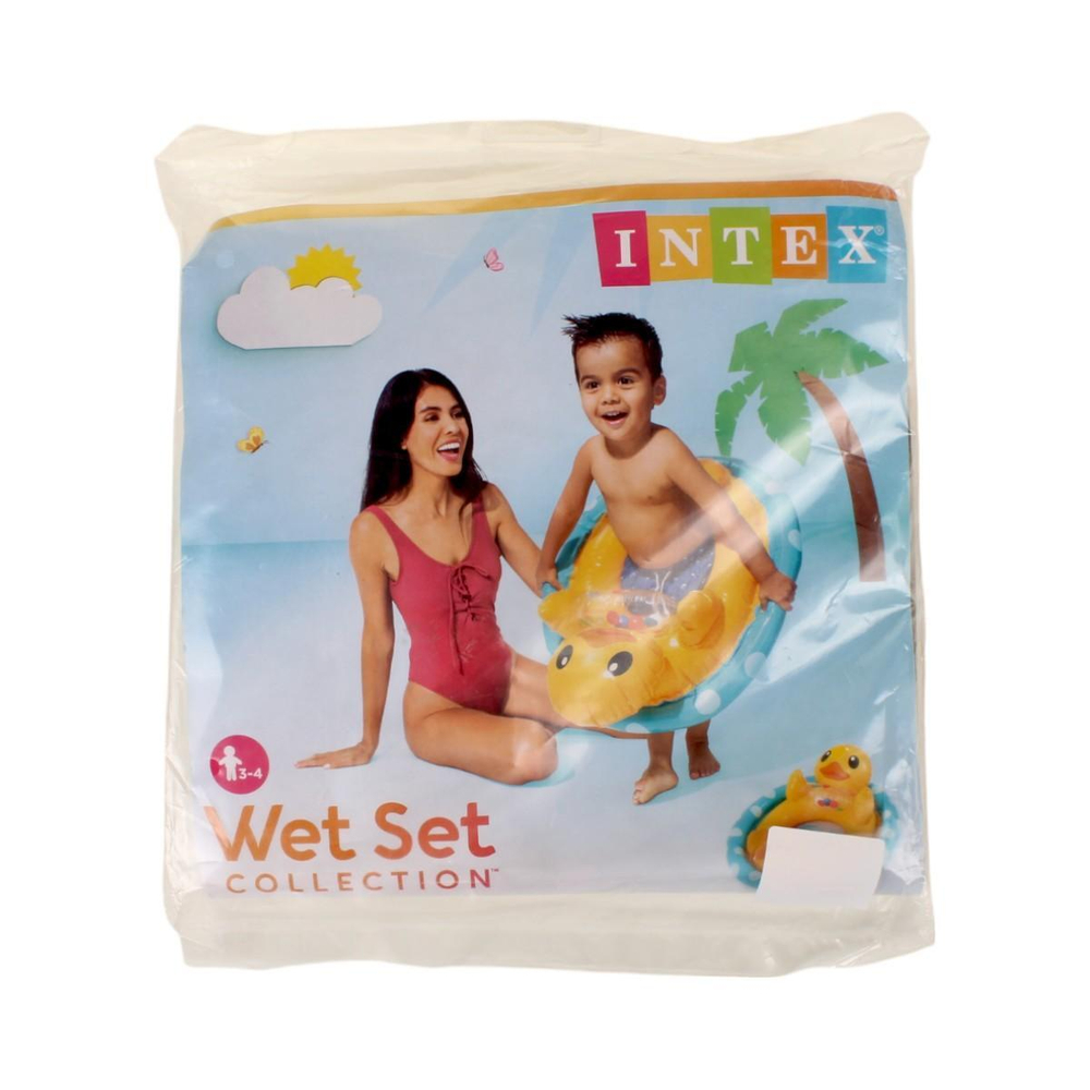 Круг для плавания с трусами Зверюшки Утка 74*58см. от 3-4 лет 59570/589379 (Intex)
