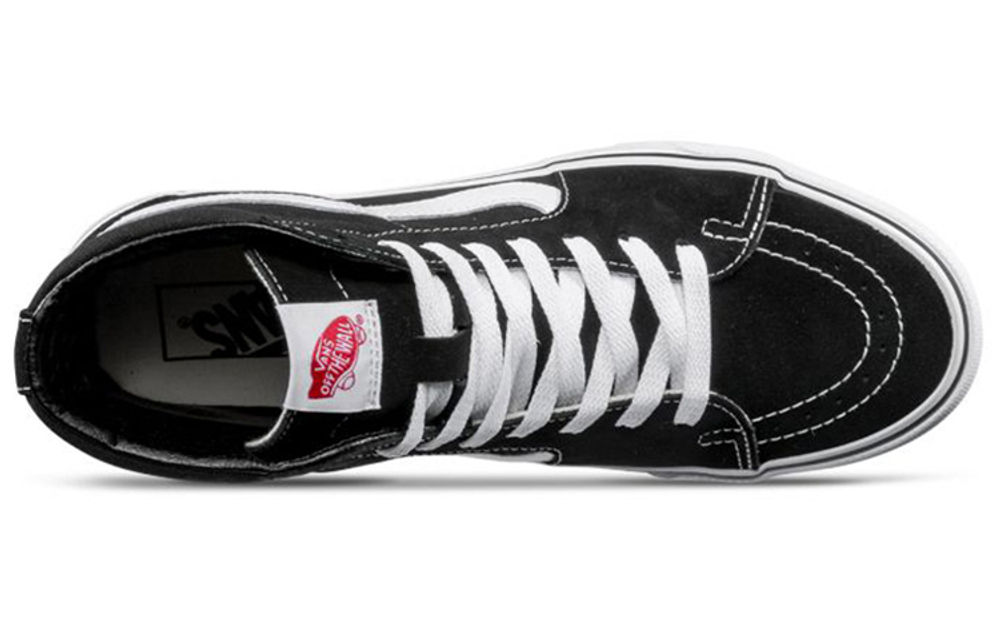 Vans SK8 classic non-slip lightweight high-top sneakers for men and women in black and white