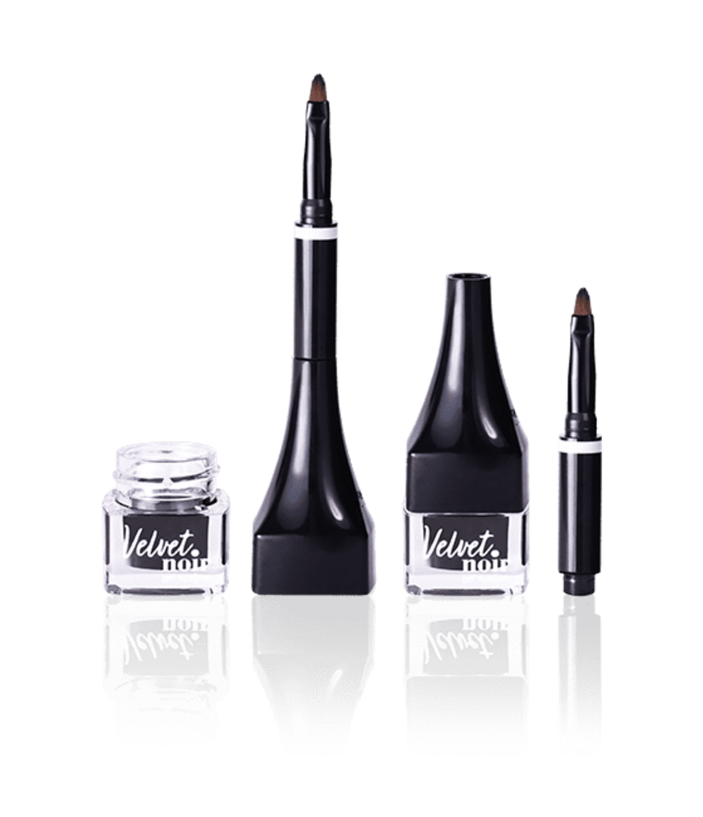 *Vivienne Sabo Подводка для глаз Velvet Noir, гелевая, с кисточкой, тон №01, Черный, 1,7 мл