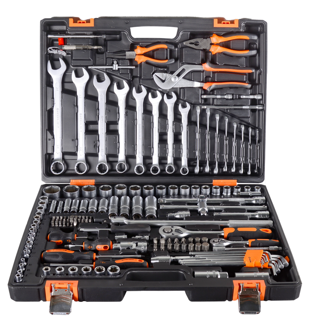 Набор инструментов, 1/2", 1/4", CrV, в кейсе 151 предмет Вихрь