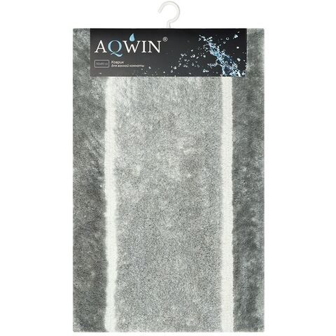 Коврик для ванной, 0.5х0.8 м, ПЭ, сер, Aqwin, Грета, TR1554YG