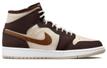 Кроссовки Jordan Air Jordan 1 Mid Se "Cream Dark Chocolate" (Женская размерная сетка)