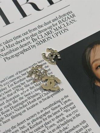 Подвеска Шан. Золото Лого в стразах 16х18 мм