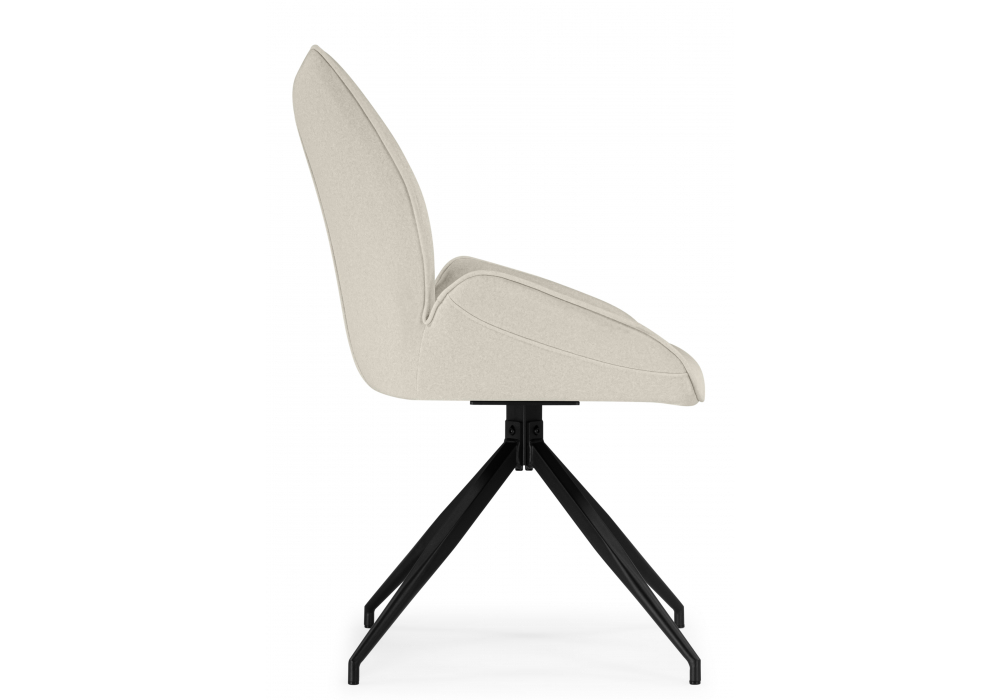 Стул на металлокаркасе Woodville Miranda 360 крутящийся beige, black, ножки черные