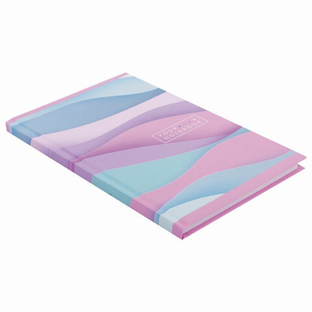 Блокнот А5 (135х206 мм), 80 л., твердый, клетка, выборочный лак, STAFF, "Waves", 111609