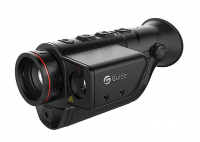 Тепловизионный монокуляр Guide TD421 LRF с лазерным дальномером, F25mm, увеличение 1.9/3.8/7.6x, WiFi, 1000м дальность обнаружения, 360г
