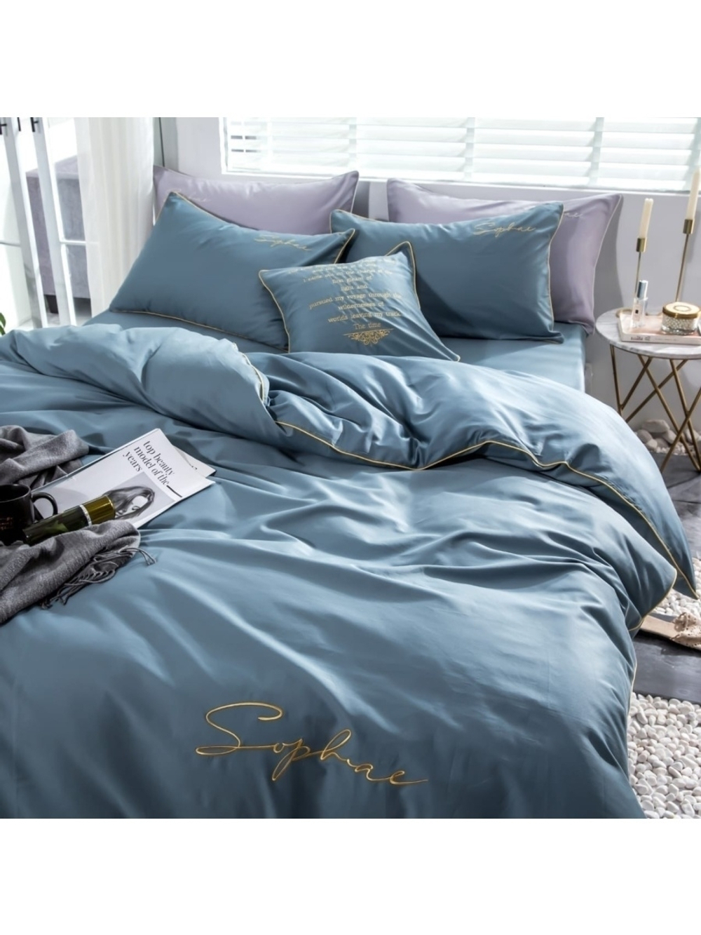 Постельное белье из сатина Морская волна 2-спальное