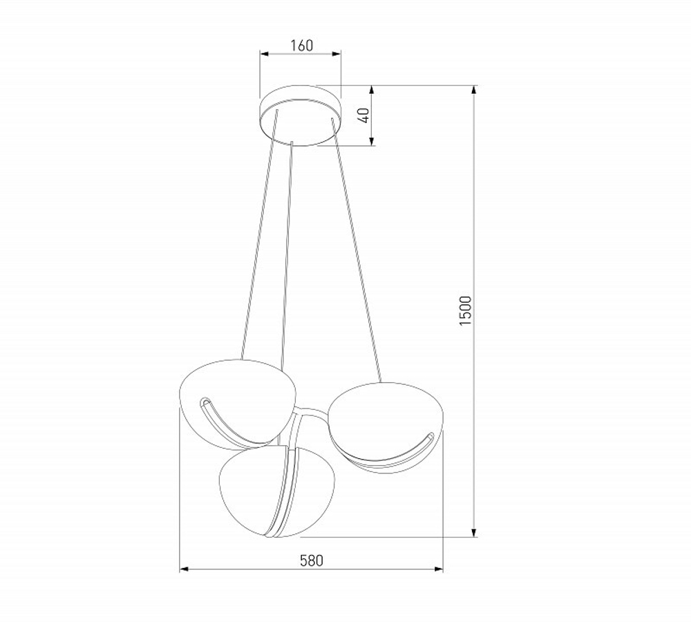 Подвесная люстра Eurosvet Emisfero 50083/3 LED золото