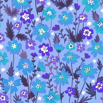 Синие луговые цветы