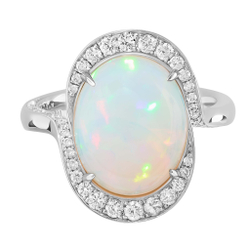 Кольцо с Опалом и Бриллиантами, R0025-1/1