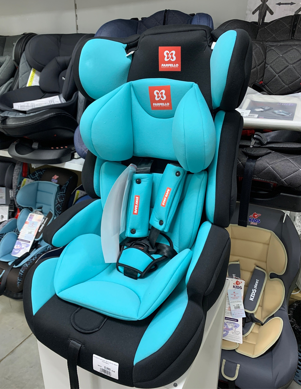 Автокресло детское  GE-E (мятно-чёрный (mint+black))