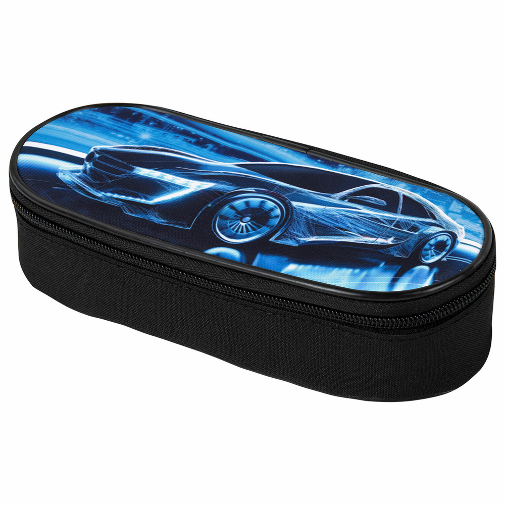 Пенал-футляр BRAUBERG 1 отделение органайзер полиэстер 22x9х5 см "Night driver" (2 штуки в упаковке)