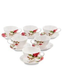 Pavone JS-09 Чайный набор на 6 перс. «Роза Рафаэлло»