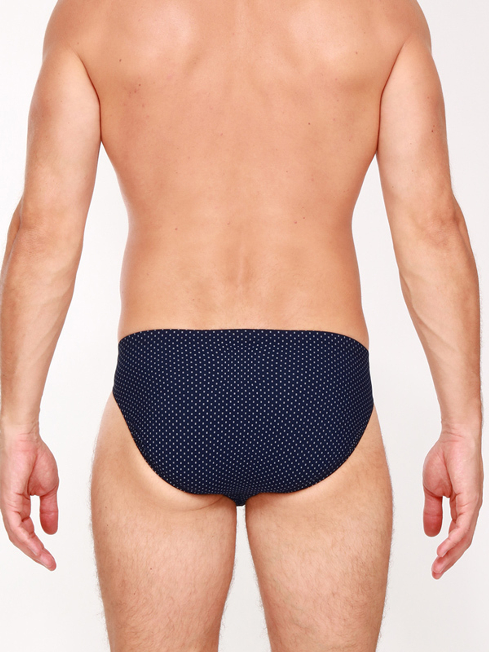 Мужские трусы слипы темно-синие с принтом HOM MAX Comfort Micro Briefs 401912_4000RA