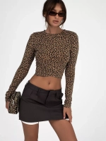 Лонгслив с длинным рукавом топ укороченный