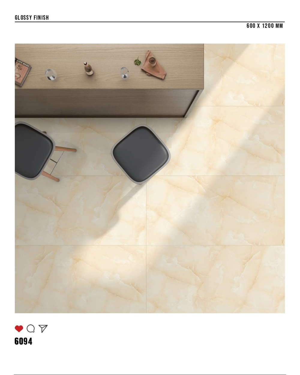 Керамогранит glossy №1 60х120, 6094