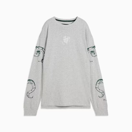 PUMA HOOPS X HARRY POTTER ФУТБОЛКА С ДЛИННЫМИ РУКАВАМИ, СВЕТЛО-СЕРЫЙ