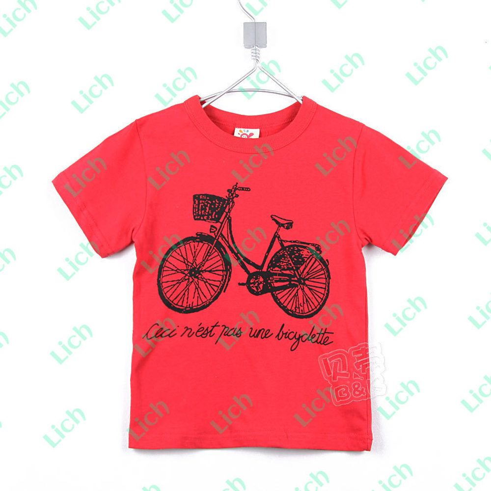Футболка детская с принтом велосипеда