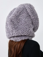 Капор зимний вязаный капюшон на флисе