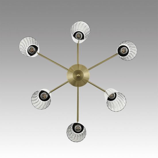 6584/6C MODERNI LN25 94 бронза/прозрачный, металл/стекло Люстра потолочная E14 6*40W 220V DOLIANA