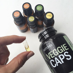 Пустые растительные капсулы для приема эфирных масел внутрь doTERRA, Veggie caps, 160 шт.