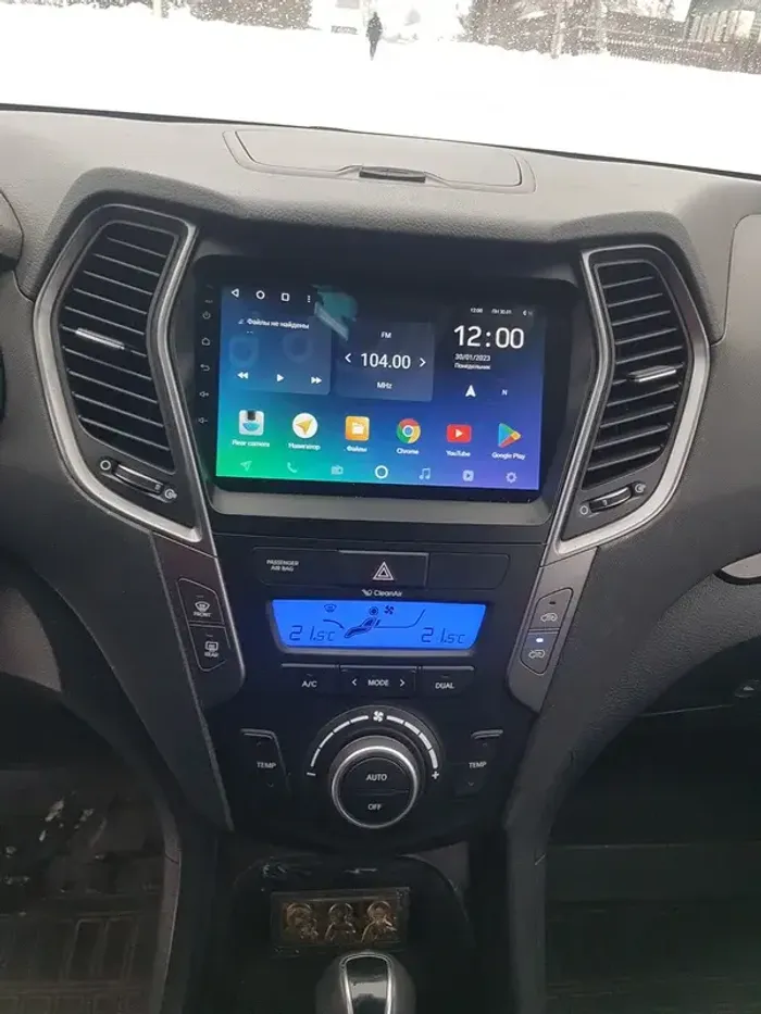 Магнитола для Hyundai Santa Fe 3 2012-2018 (отдельный экран климата, без штатной КЗВ) - Teyes CC2 PLUS монитор 9" QLED, Android 10, Быстрая, SIM-слот