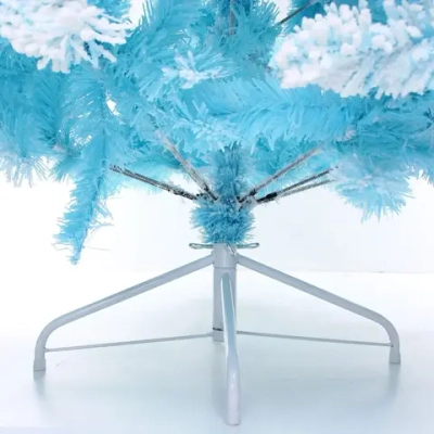 Ёлка «Звон вьюги» 180 см, ПВХ (786 веток), белый иней, Голубой