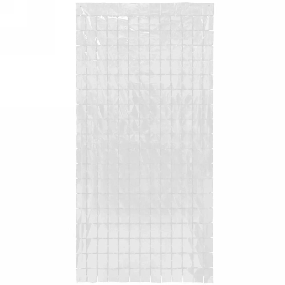 Занавес фольгированный «Прямоугольник» ш1м, в2м (глянец), белый