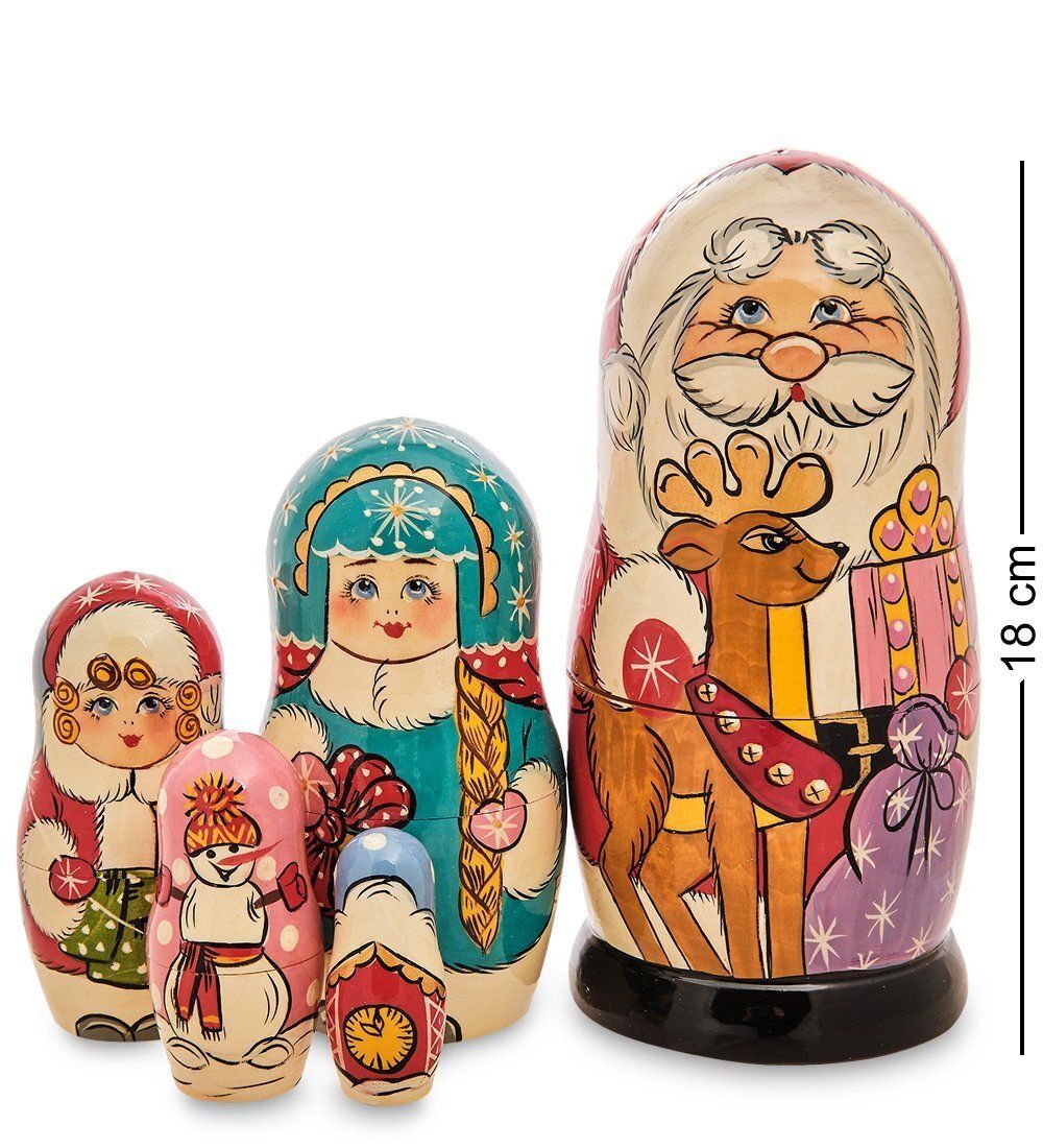 Народные промыслы МР-20/32 Матрешка 5м «Санта Клаус бол» СП