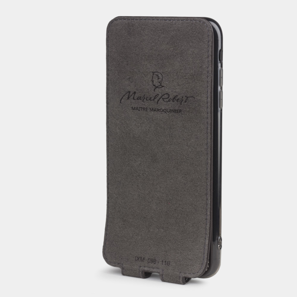 Чехол для iPhone XS Max из натуральной кожи теленка, темно-коричневого цвета