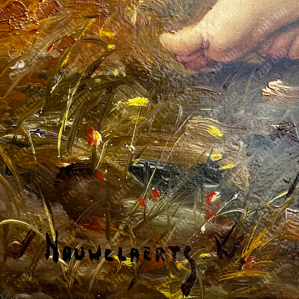 Наувэлаэртс В. (Nauwelaerts W.) «Портрет мамы с дочерью». Масло. н. ХХ века.