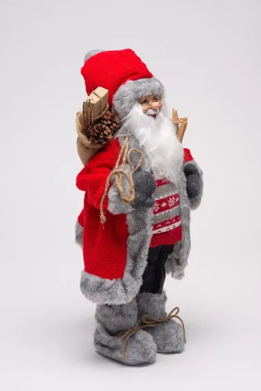 Дед Мороз Величавый в красной шубке 30 см., ЕлкиТорг (ZS-S-21831-12)