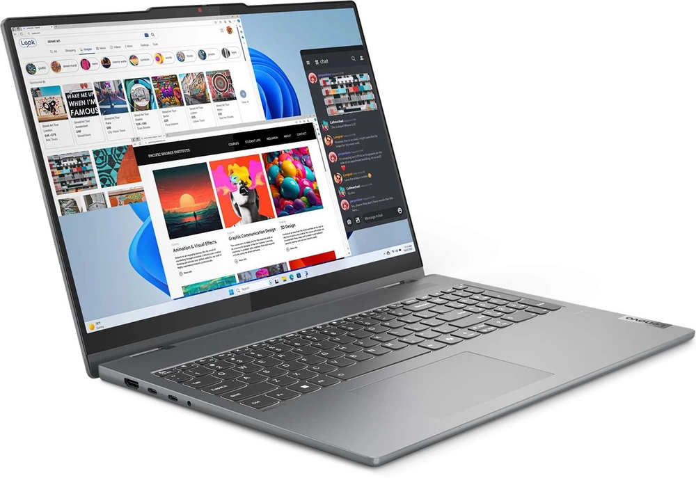 Ноутбук  Lenovo IdeaPad 5 2-in-1 16IRU9 16 ", Core 7, 16 Гб RAM, 512 Гб SSD, Iris Xe Graphics, Серый