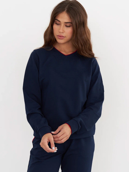 Костюм Классика без молнии (темно-синий с красным, именной)