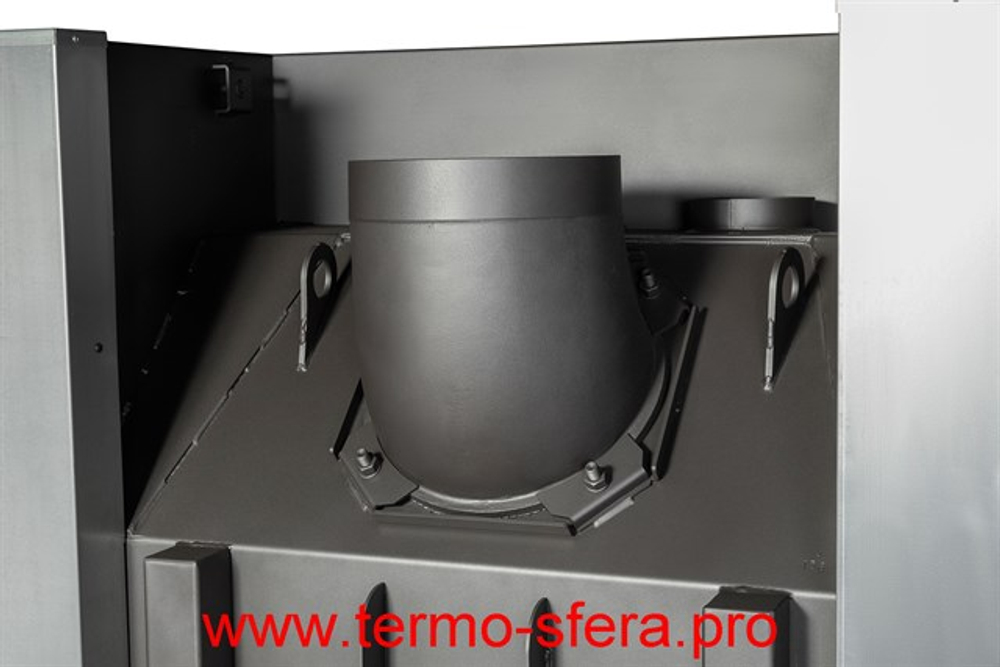 Каминная топка Экокамин ДЕЛЬТА 1200х800х450 PB три стекла подовая черный шамот