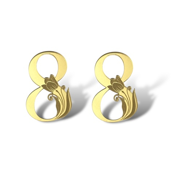 Топпер Мини "8 марта" ТМ6184 6см 2шт акрил