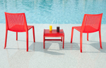 Стул пластиковый Papatya Cool, красный