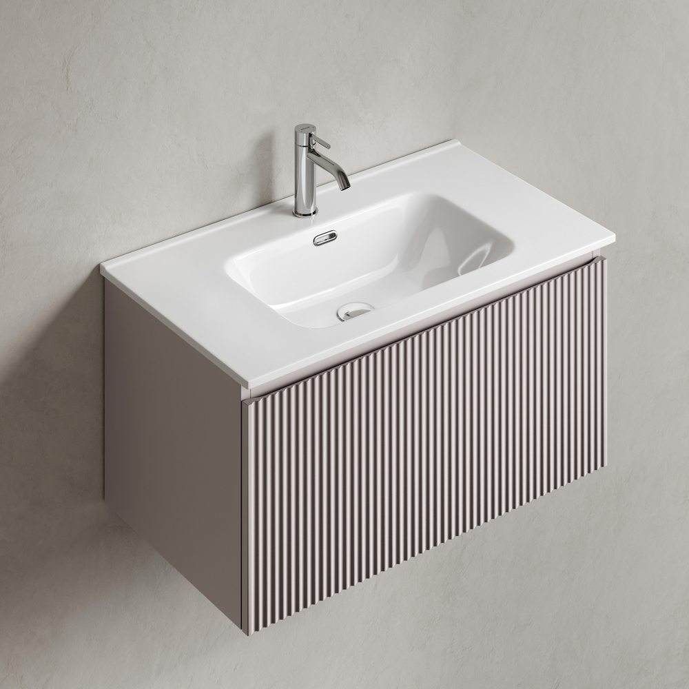 Тумба подвесная SANCOS Snob R 1.0 790х445х406, c одним ящиком оснащенным доводчиками, Doha Soft , арт.SNR1.080SM