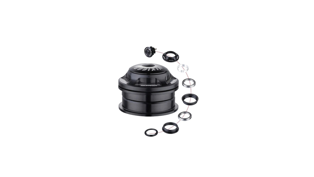 Рулевая колонка MIXIEER, 1-1/8"-1.5", безрезьбовая, полуинтегрированная, ZS 44/28.6  ZS 44/30, подши