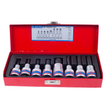 KING TONY (4128PR) Набор торцевых насадок 1/2", SPLINE, M5-M16, 8 предметов