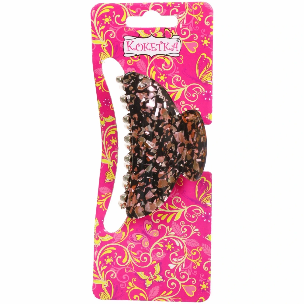 Заколка-краб для волос « ЭЙФОРИЯ», эва, микс 6 цветов, 7см (блистер Кокетка)