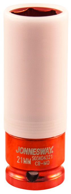 S03AD4321 Головка торцевая ударная удлиненная тонкостенная 1/2"DR для легкосплавных колесных дисков, 21 мм