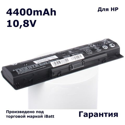 Аккумулятор iBatt 4400mAh, для HP- Pavilion 17-e000 17-e050sg 17-e052er 17-e111sr 17-e112sr 17-e165sr