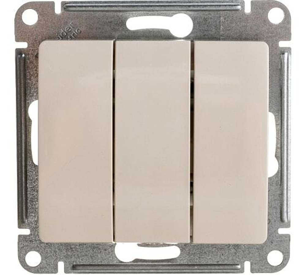 Механизм выключателя 3 кл.бежевый Glossa  GSL000231