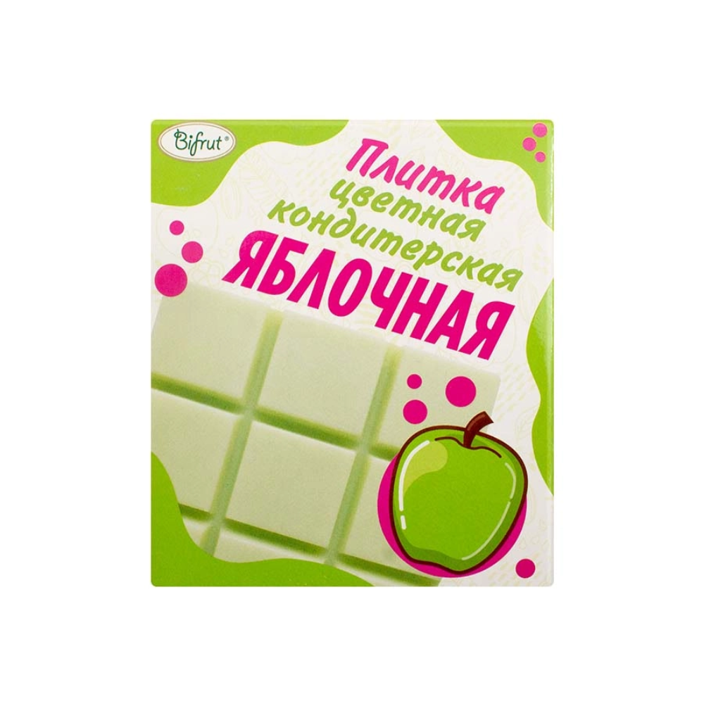 Шоколад Плитка цветная кондитерская Яблочная Bifrut 45 гр