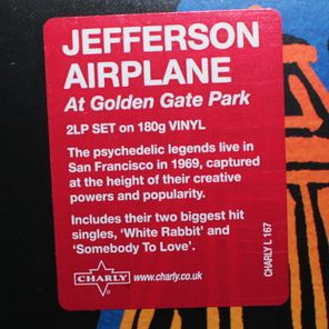 Jefferson Airplane / At Golden Gate Park (May 7 1969) (2LP)