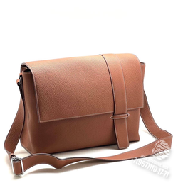 Сумка через плечо Hermes вертикальный мессенджер карамельная