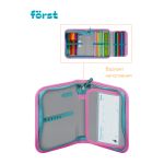 Пенал 1 отделение, 200*140*40 Först "Best friends", дополнительная откидная секция, полиэстер